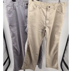 Vintage Sheplers Mens‎ Jeans Tan Gray Bootcut Size 38 Made USA Pants Bundle